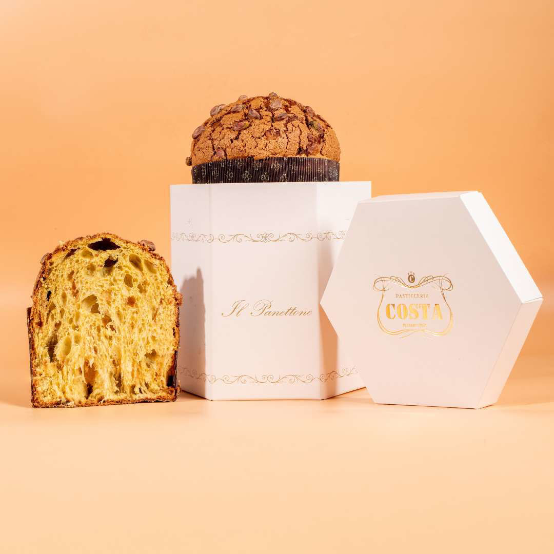 Immagine di Panettone al pistacchio e caramello salato